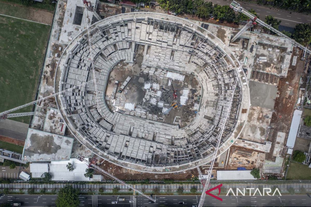 Progres Pembangunan Indoor Multifunction Stadium Di Senayan ANTARA News