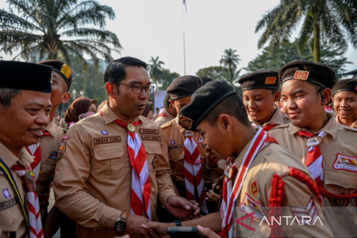 Pelepasan Kontingen Jambore Pramuka Dunia ANTARA News Jawa Barat