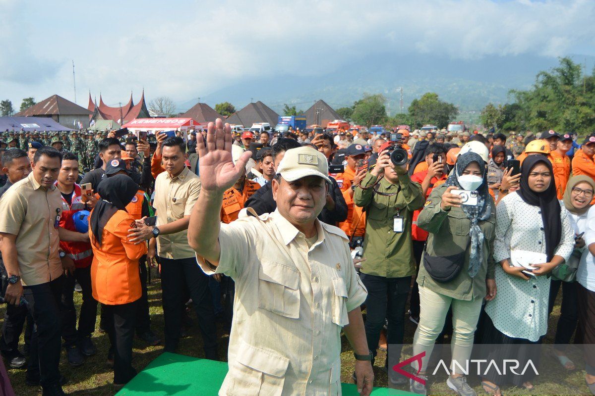 Menhan Prabowo Kunjungi Posko Bencana Marapi ANTARA News