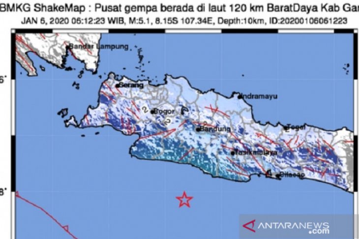 Gempa Garut Magnitudo Dirasakan Warga Hingga Sukabumi Antara News