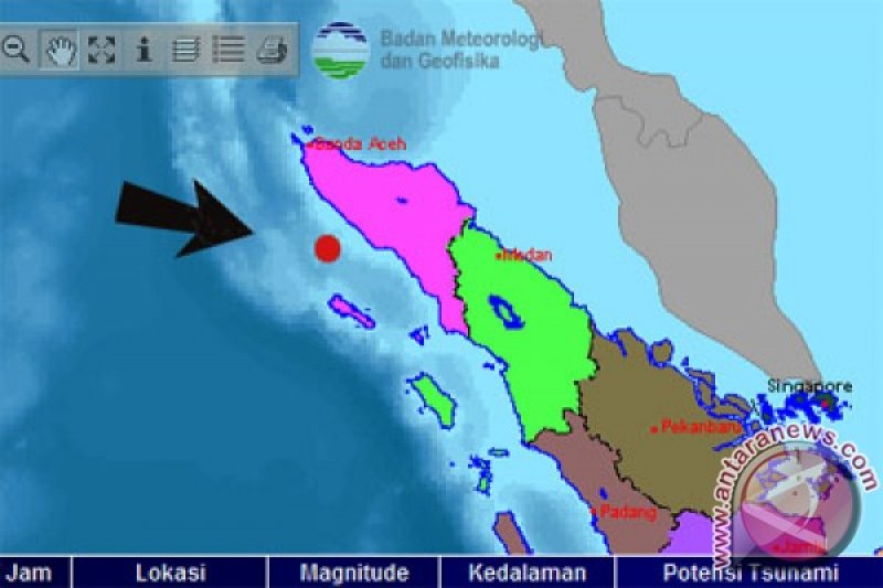 Meulaboh Gempa 5 5 Skala Richter ANTARA News