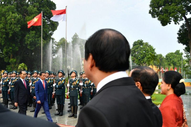 Presiden Jokowi Disambut Upacara Kenegaraan Di Vietnam Antara News