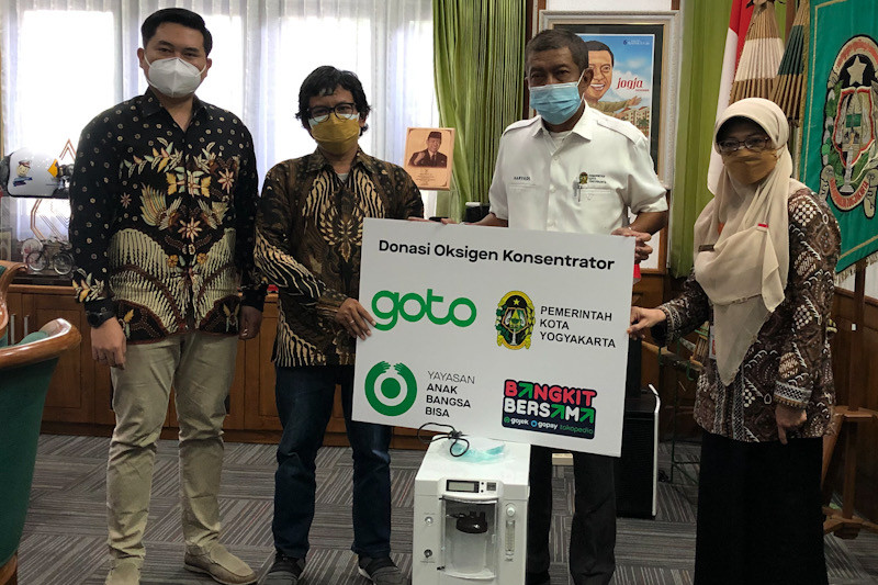 Pemkot Yogyakarta Terima Bantuan Konsentrator Oksigen Dari Goto