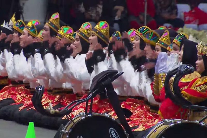 Marching Band Asal Aceh Buka Rangkaian Upacara Penurunan Bendera