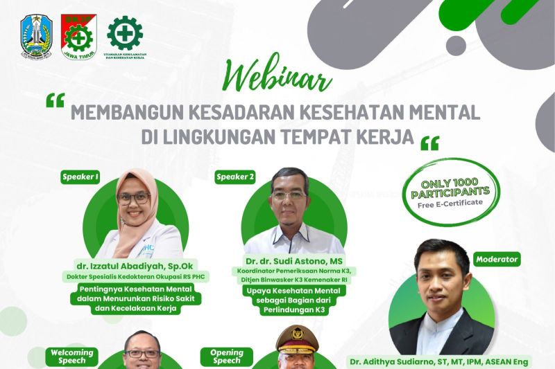 Dewan K3 Jatim Gelar Webinar K3 Kesehatan Mental ANTARA News