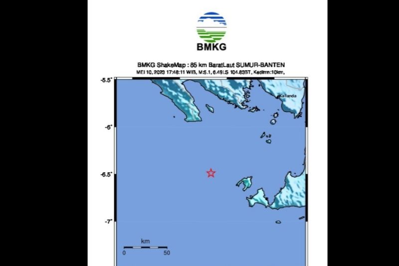 Bmkg Catat Kali Kejadian Gempa Di Selat Sunda Hingga Rabu Petang