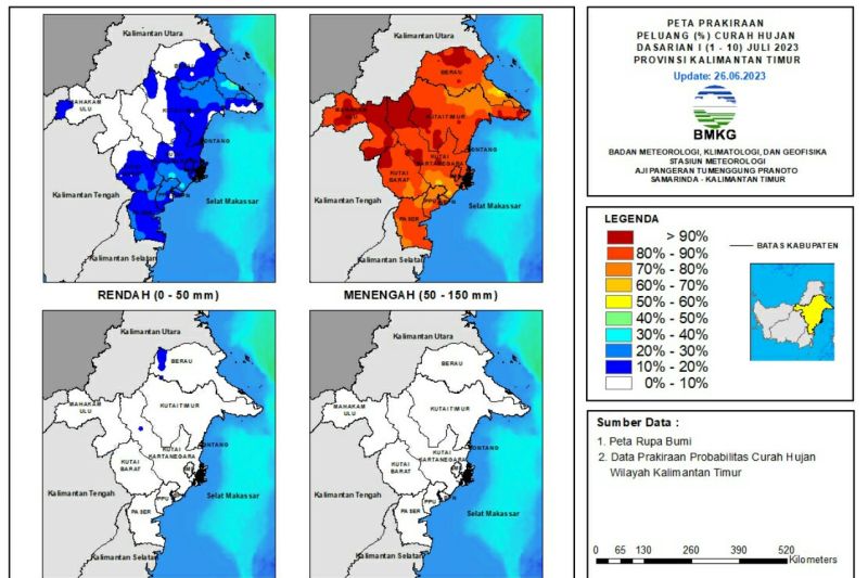 Bmkg Prakirakan Kalimantan Timur Masih Hujan Pada Juli Antara News