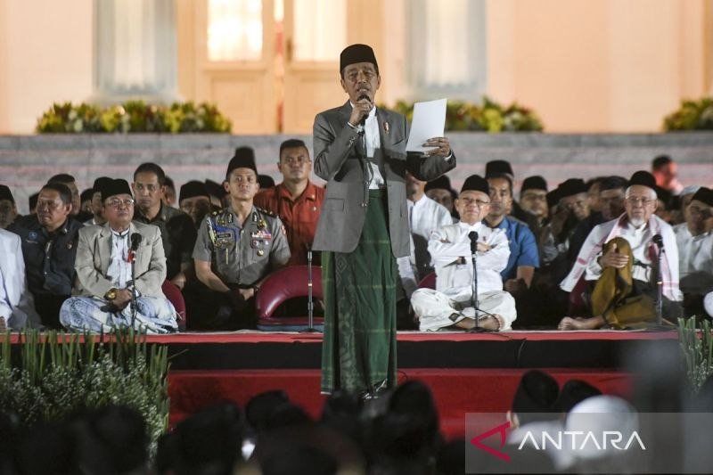 Zikir Dan Doa Kebangsaan 78 Tahun RI Di Istana Merdeka ANTARA News