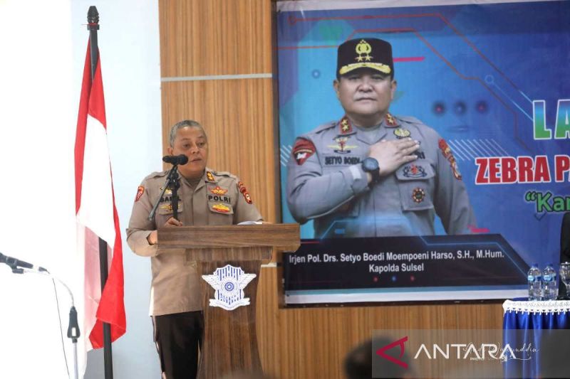 Ditlantas Polda Sulsel Gelar Latihan Praops Zebra Pallawa Antara