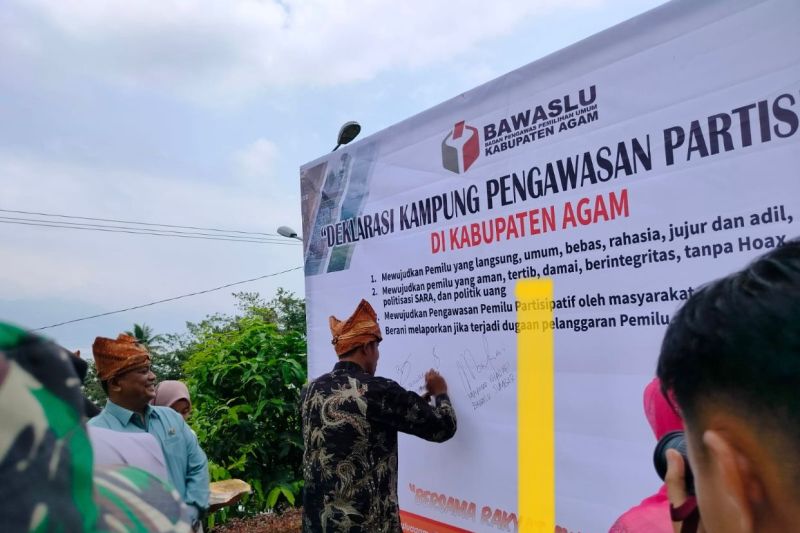 Bawaslu Agam Deklarasi Kampung Pengawasan Partisipatif ANTARA News