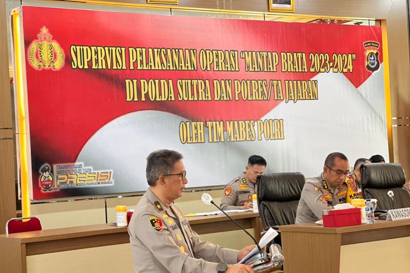 Mabes Polri Cek Kesiapan Polda Sultra Pengamanan Pemilu 2024 ANTARA