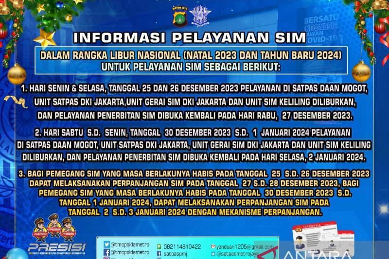 Layanan Sim Keliling Tutup Sementara Hingga Januari Antara News