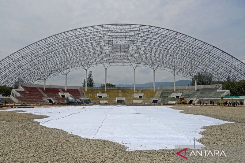 Progres Pembangunan Venue Stadion Pon Di Aceh Antara News