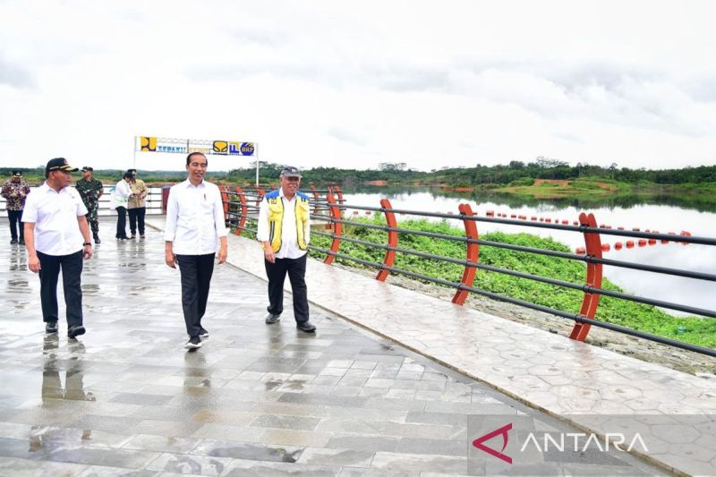 Presiden Jokowi Resmikan Bendungan Sepaku Semoi Antara News