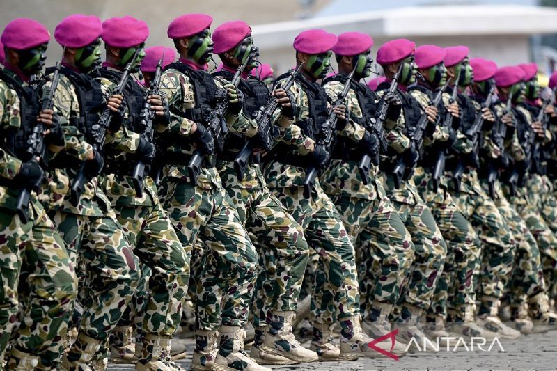 HUT Ke 79 TNI Warga Tumpah Ruah Padati Monas Lihat Defile Dari Dekat