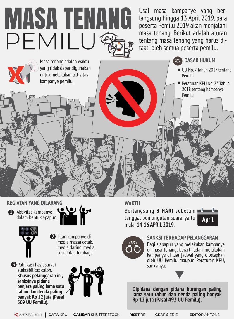 Masa Tenang Pemilu Infografik Antara News