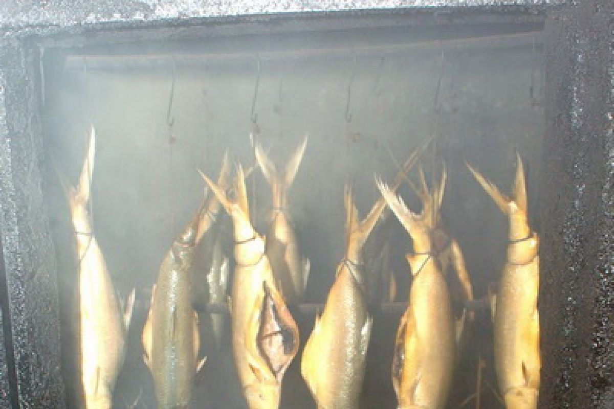 Tempat pengasapan ikan sagela di Gorontalo terbakar