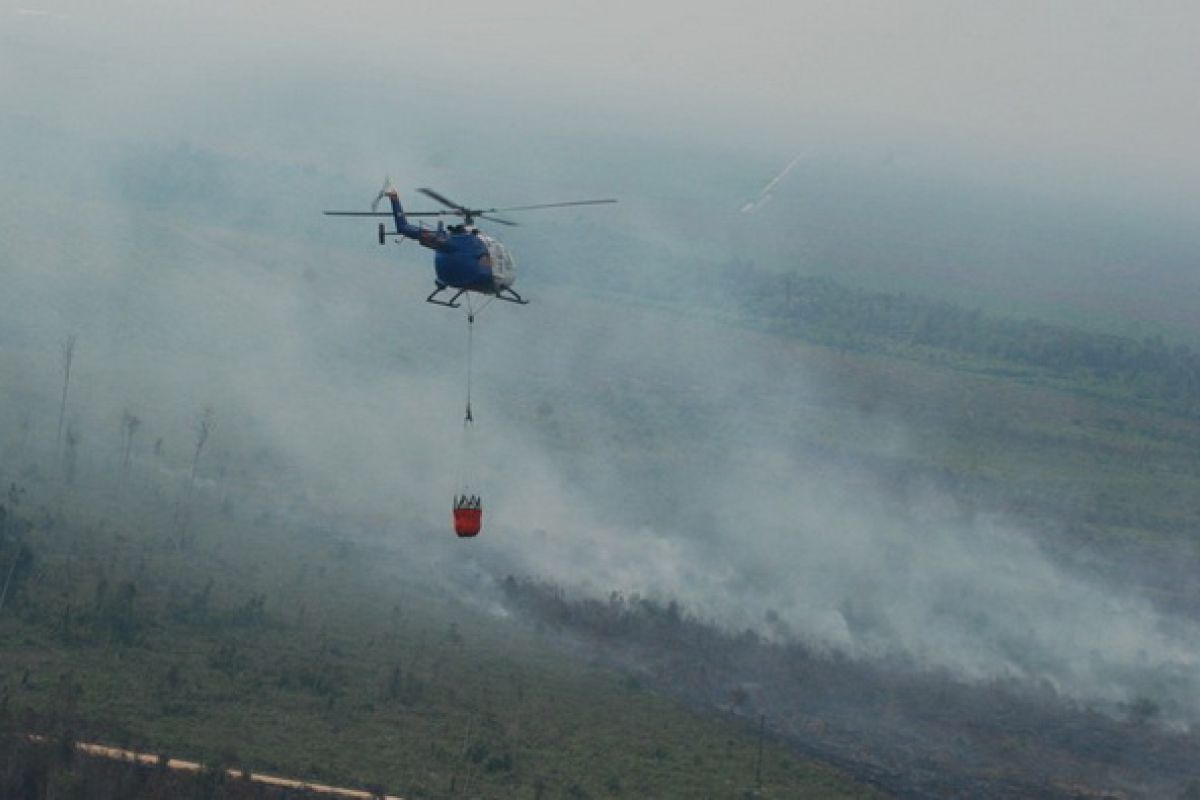 BPBD Riau kerahkan dua helikopter atasi kebakaran lahan di Bengkalis