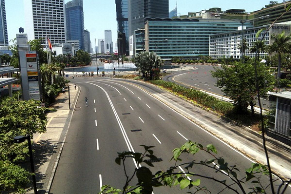 Jakarta sangat lengang, nikmat berkendara