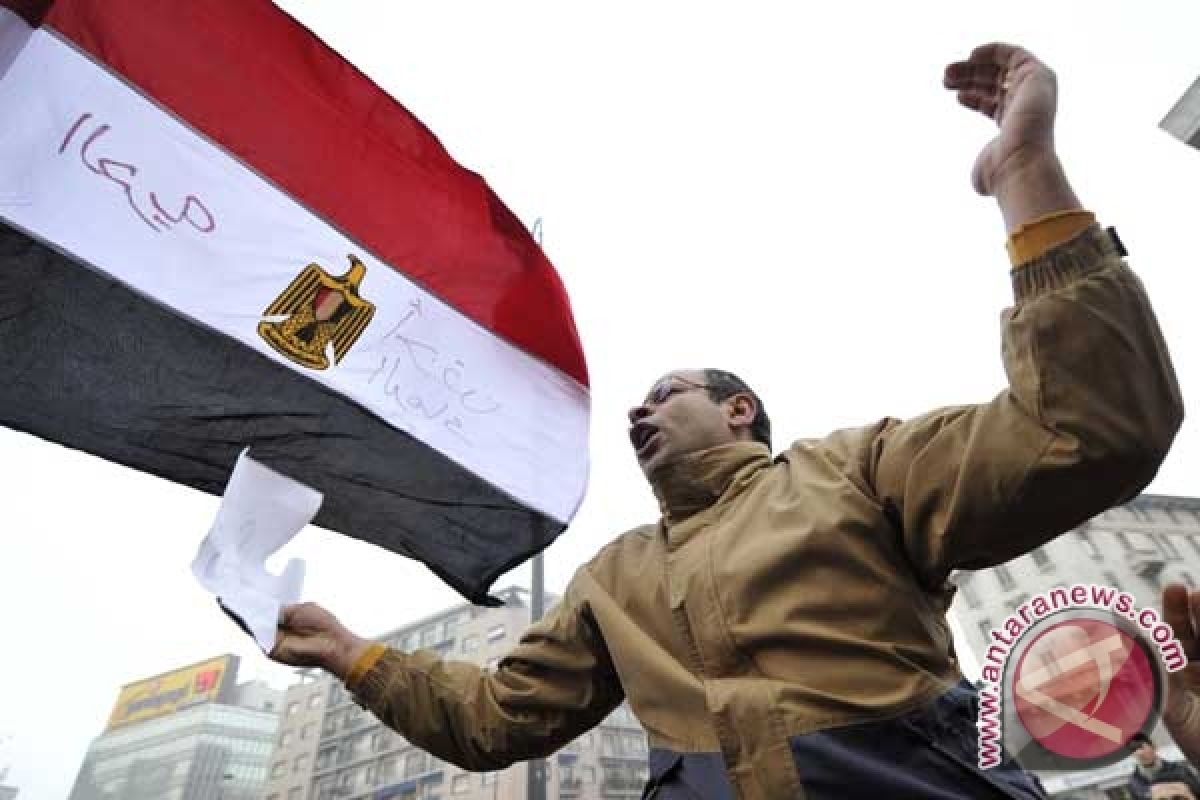 Warga Mesir di Inggris Rayakan Mundurnya Mubarak
