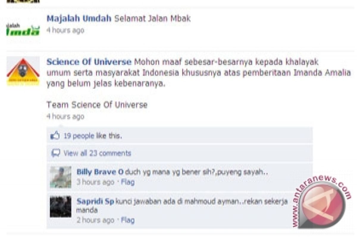 Science Of Universe Minta Maaf Soal Imanda