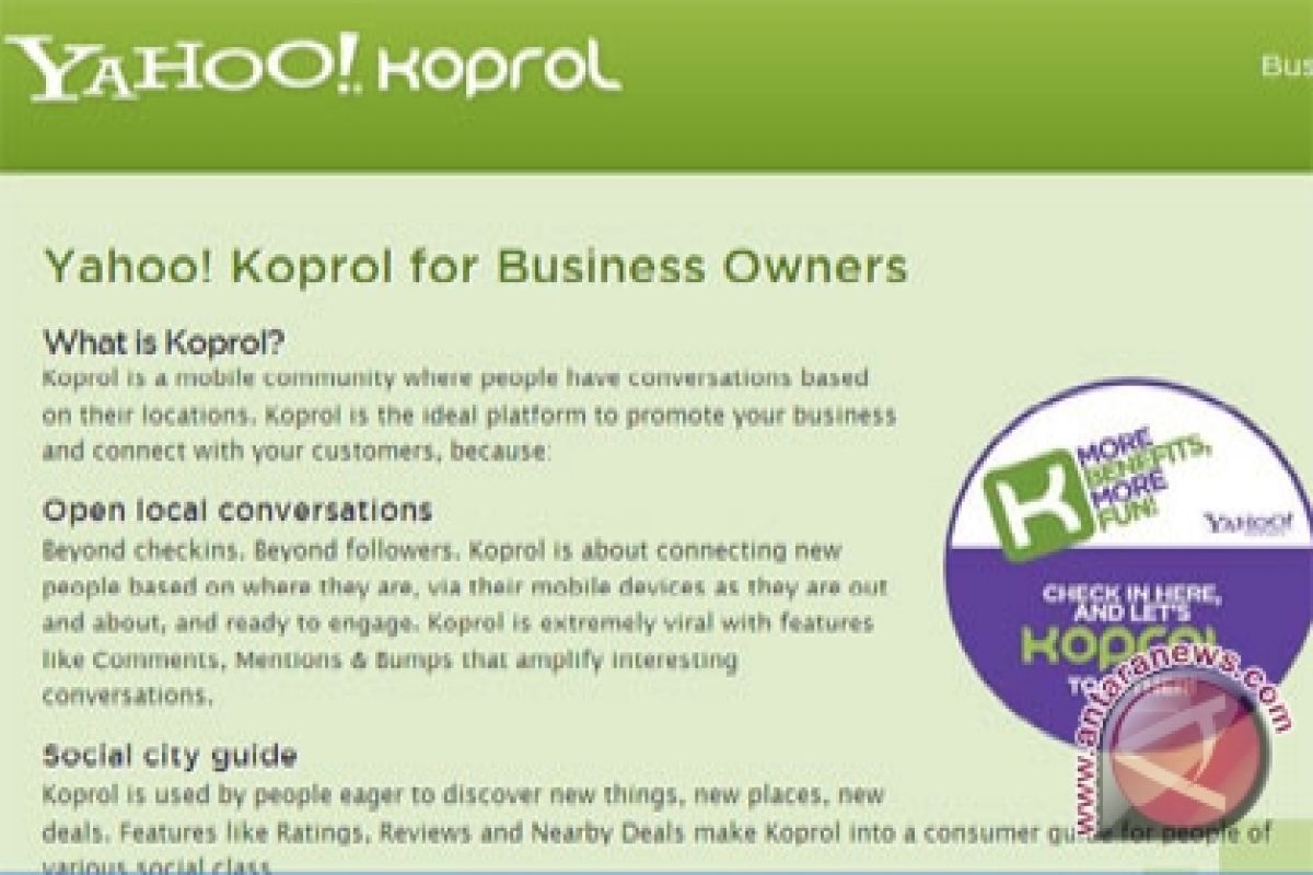 Yahoo! Koprol Resmi Tersedia di Android - ANTARA News