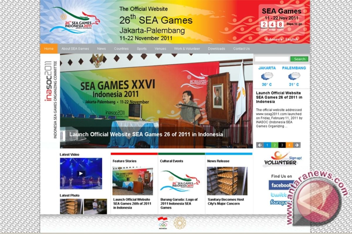 Website Sea Games 2011 Indonesia Diluncurkan