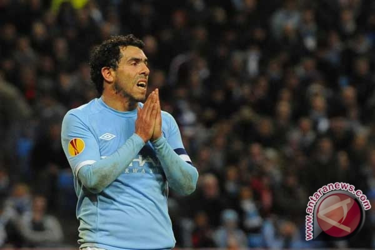 Mancini belum pastikan nasib Tevez 