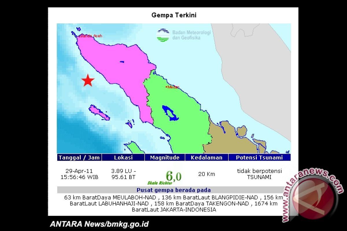 Strong quake rocks Aceh