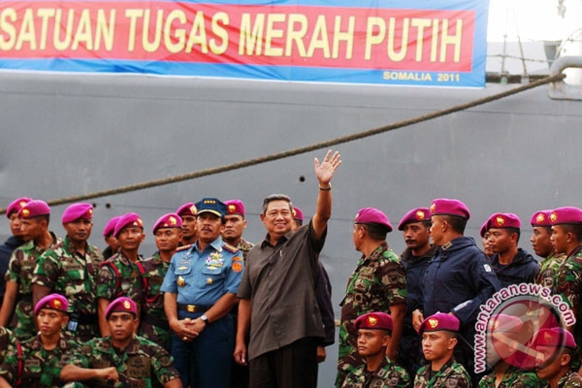 Presiden Yudhoyono Bangga Atas Satgas Merah Putih