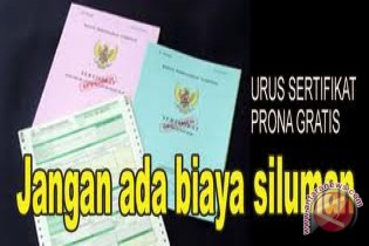 Pembuatan Sertifikat Prona Tidak Dikenakan Biaya