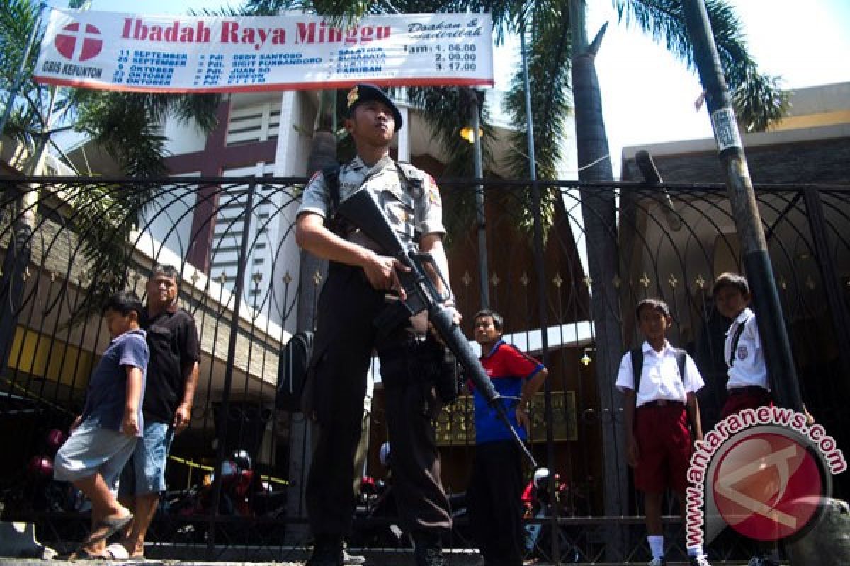 Polisi ketatkan penjagaan 136 gereja di Klaten