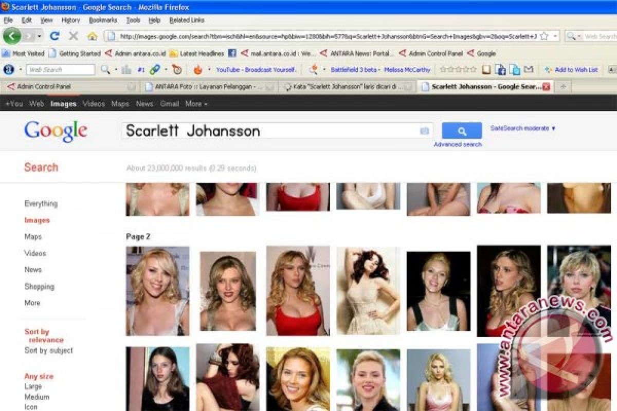Kata "Scarlett Johansson" laris dicari di Internet 