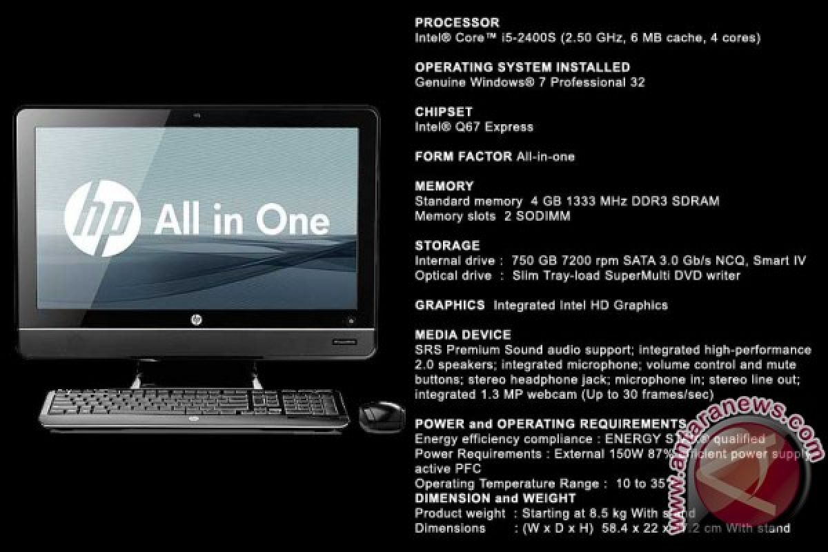 Hewlett Packard Luncurkan Compaq 8200 Elite All-in-One