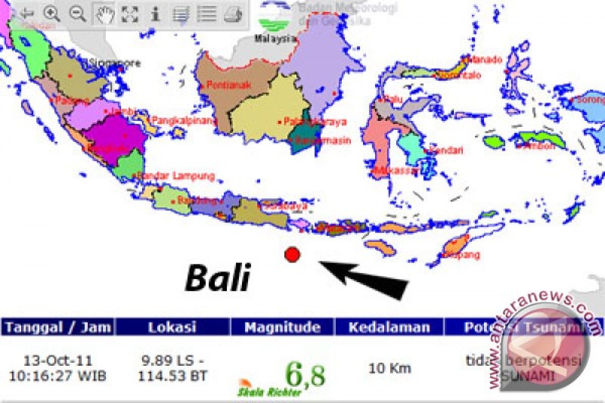 Gempa 6,8 SR guncang Mataram