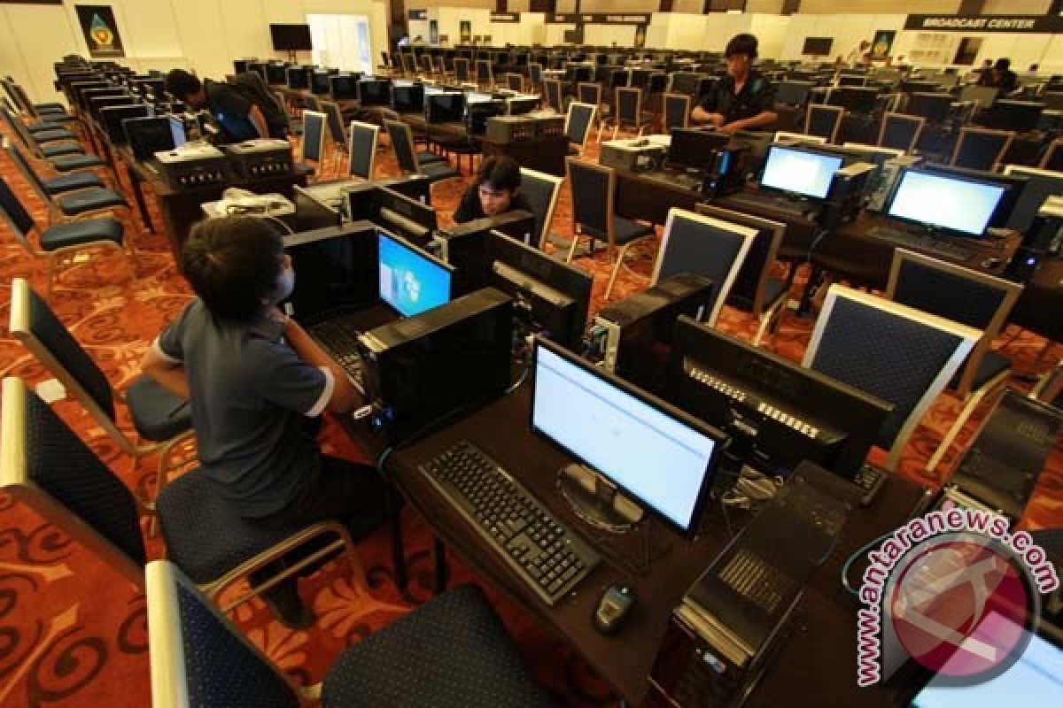 Media center siap saat ditinjau Wapres 