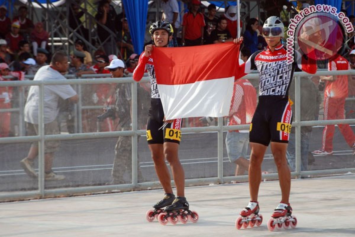 Atlet sepatu roda Indonesia tambah medali emas