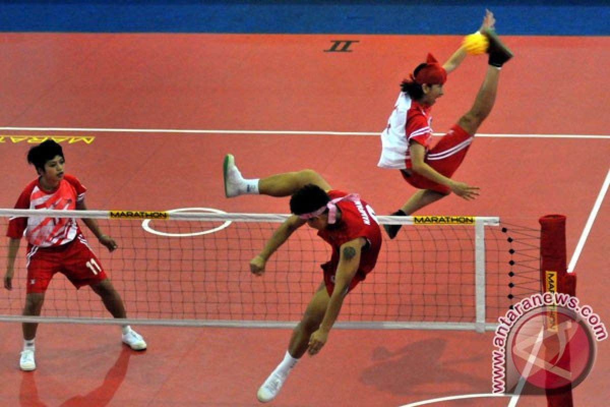 Tim takraw putri Indonesia tundukkan Myanmar