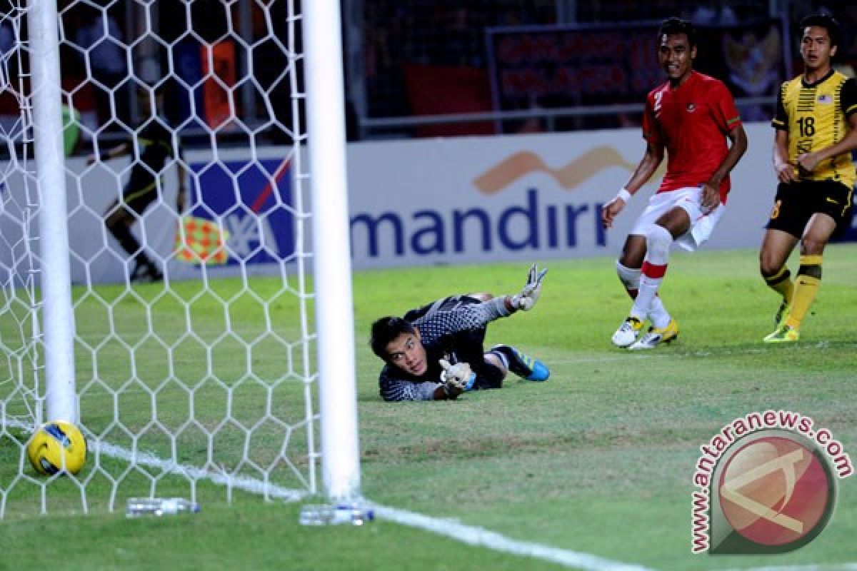 Babak pertama, Indonesia-Malaysia 0-1