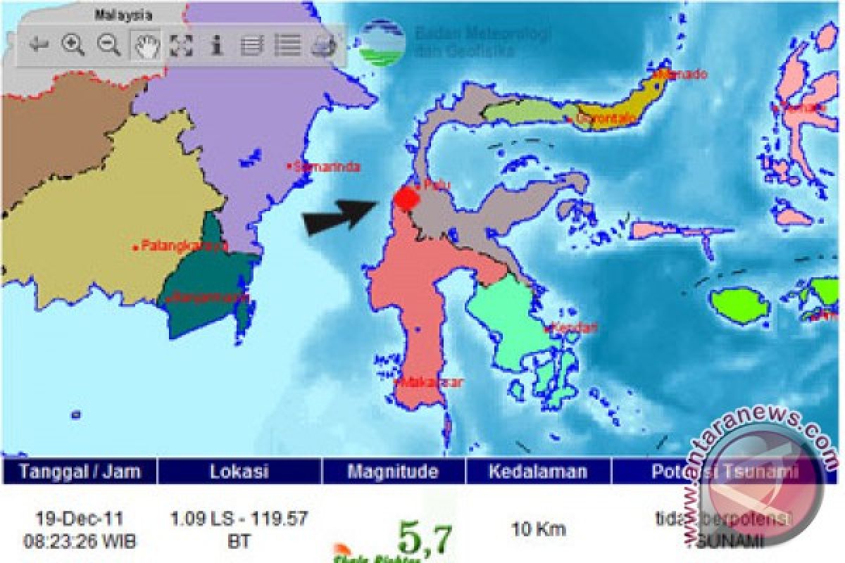 Gempa bumi guncang Palu