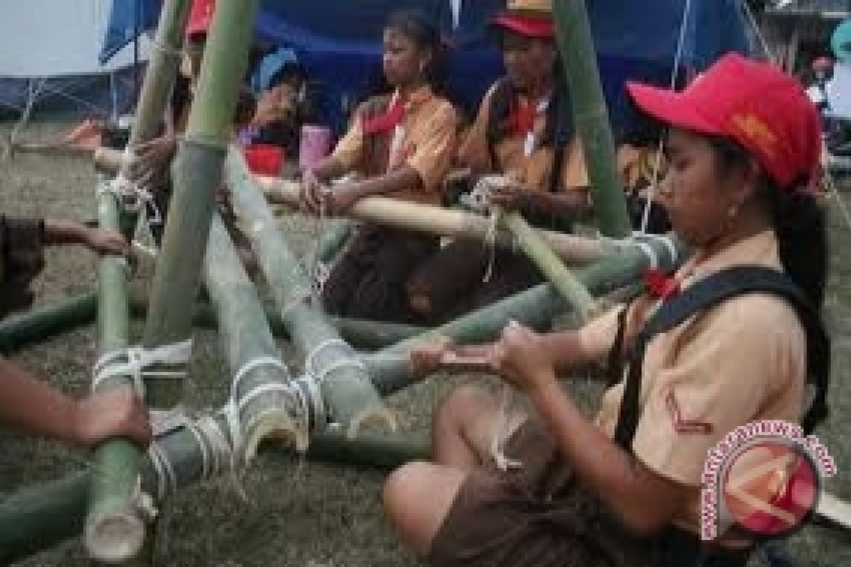 Perkemahan pramuka putri seasia tenggara di geopark