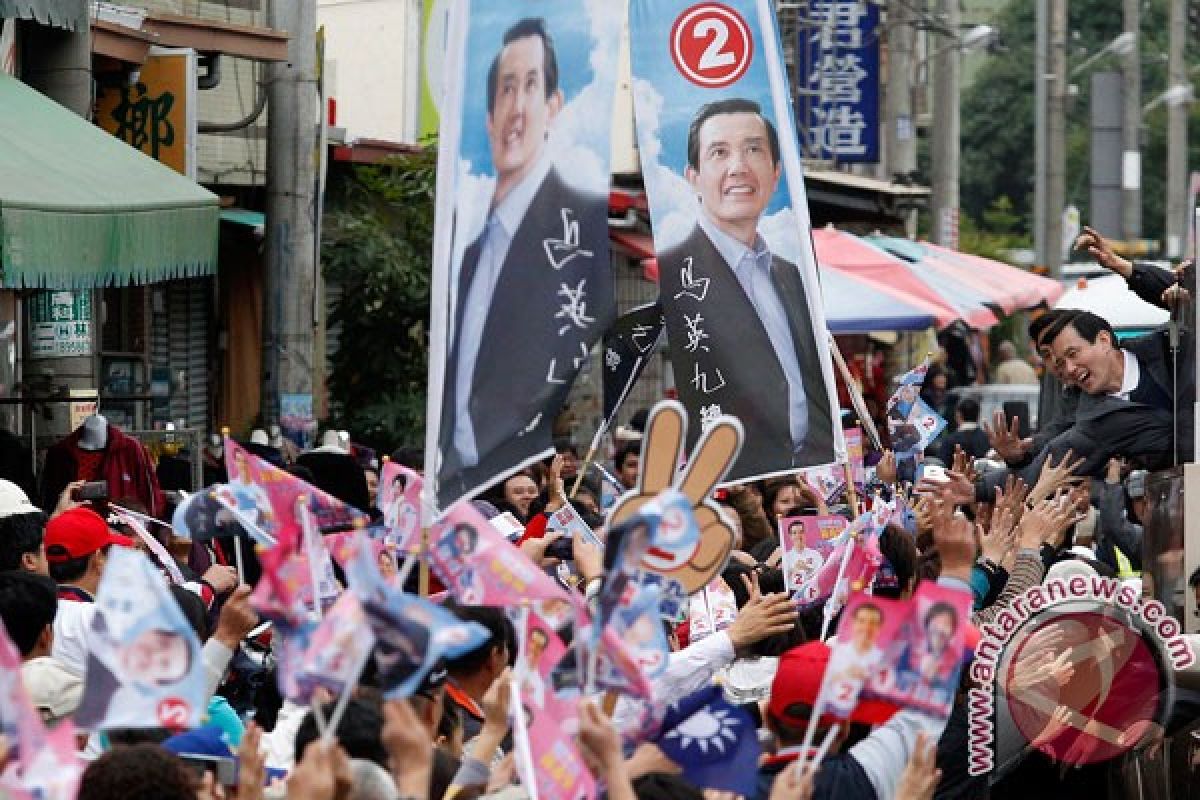 Ma rayakan kemenangan  dalam pemilihan presiden Taiwan 