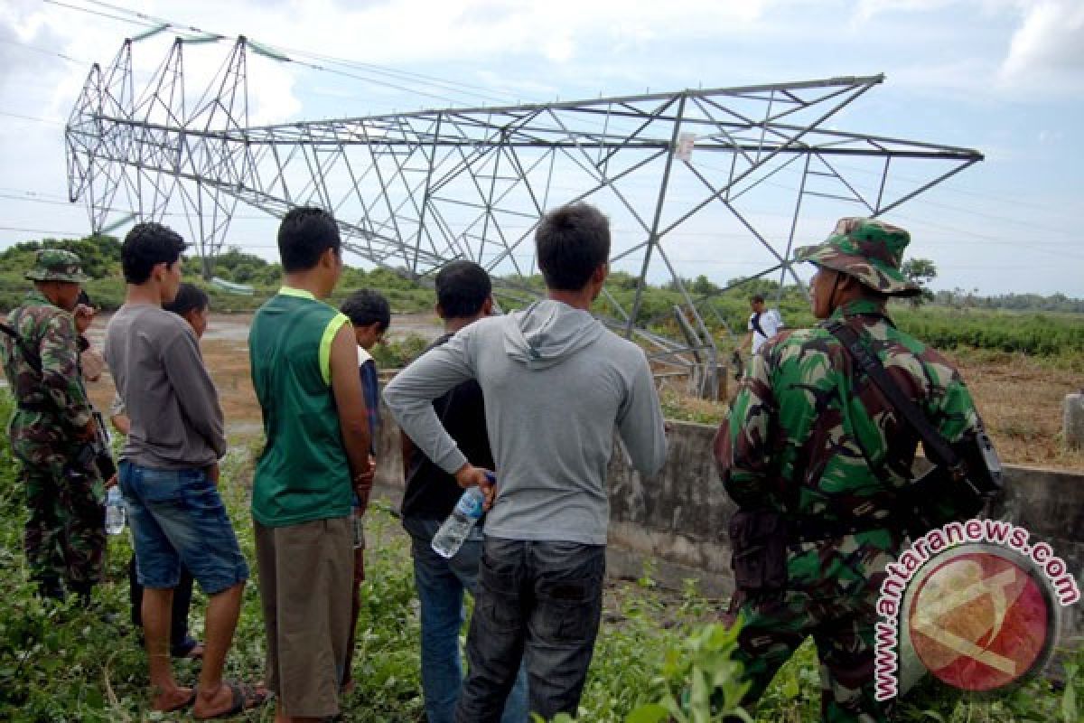 Menara PLN interkoneksi Aceh-Sumut tumbang dipotong OTK 