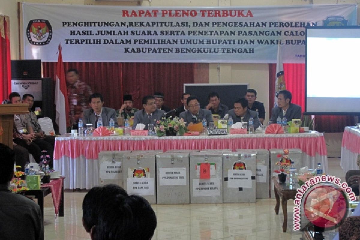 KPU tetapkan Ferry-Sobri pemenang pilkada Bengkulu Tengah 
