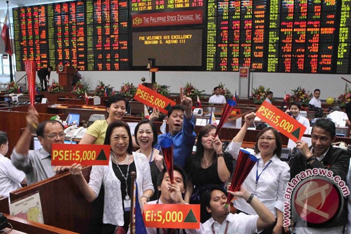 Bursa saham Filipina ditutup turun tipis 0,03 persen