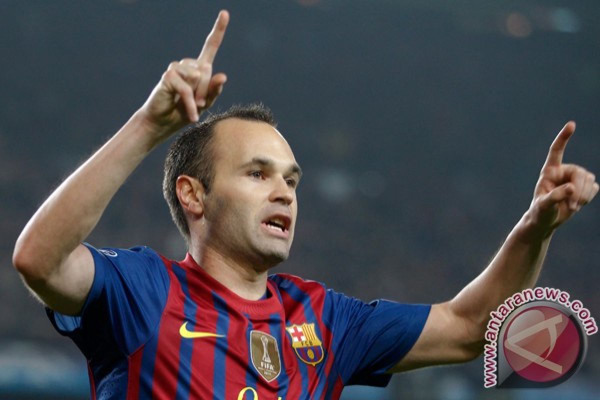 Iniesta absen lawan APOEL di Liga Champions