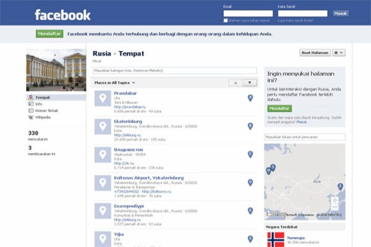 Russian embassy in Indonesia launches facebook page