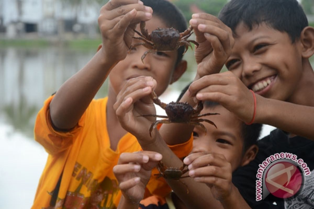 Berburu kepiting selama libur sekolah