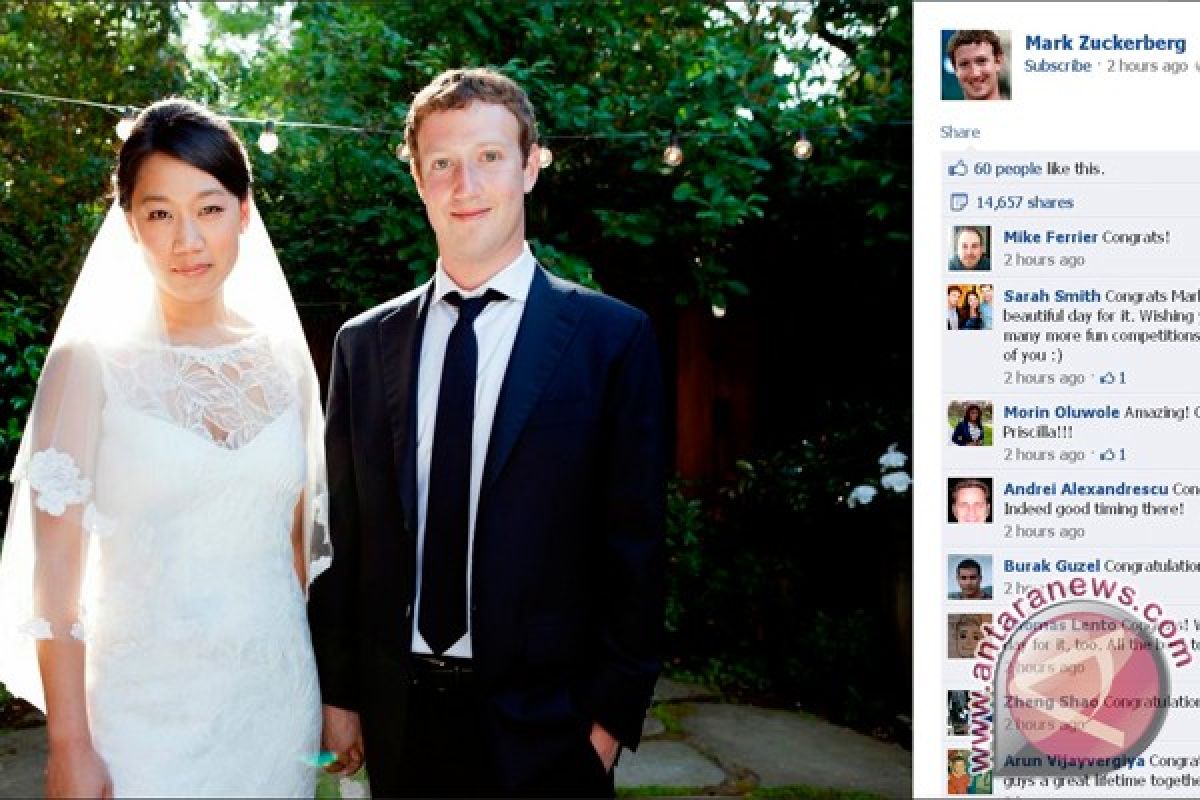 Mark Zuckerberg umumkan kehamilan istri di Facebook