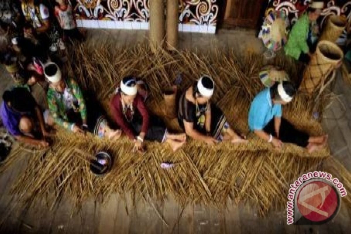 Gaun Pengantin Kulit Kayu Jadi Perhatian Pengunjung PKB